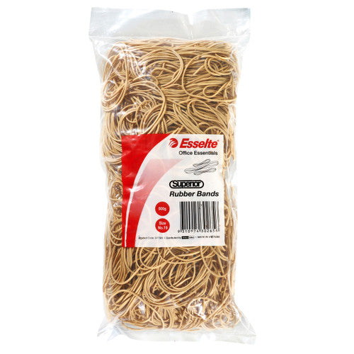 Esselte Superior Rubber Bands No 19 Natural 500g