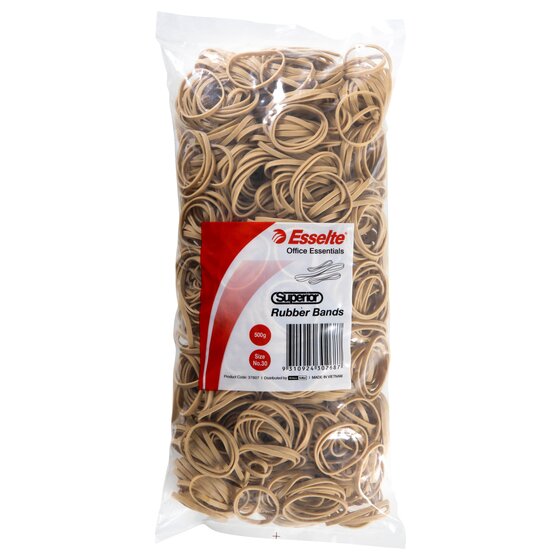 Esselte Superior Rubber Bands No 30 500g Natural
