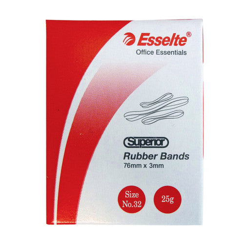 Esselte 37820P Superior Rubber Bands No 32 25g Natural Colour Box