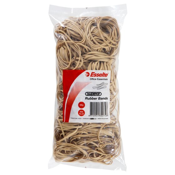 Esselte Superior Rubber Bands No. 33 Natural 500g Pack