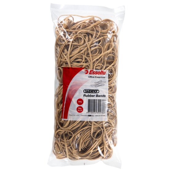 Esselte Superior Rubber Bands No 35 Natural 500g Pack