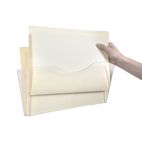 Esselte 47617 Wall Mount Document Pocket Foolscap Landscape Clear