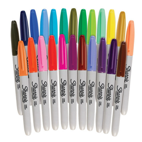 Sharpie Permanent Marker Fine Point Turquoise Pack of 12