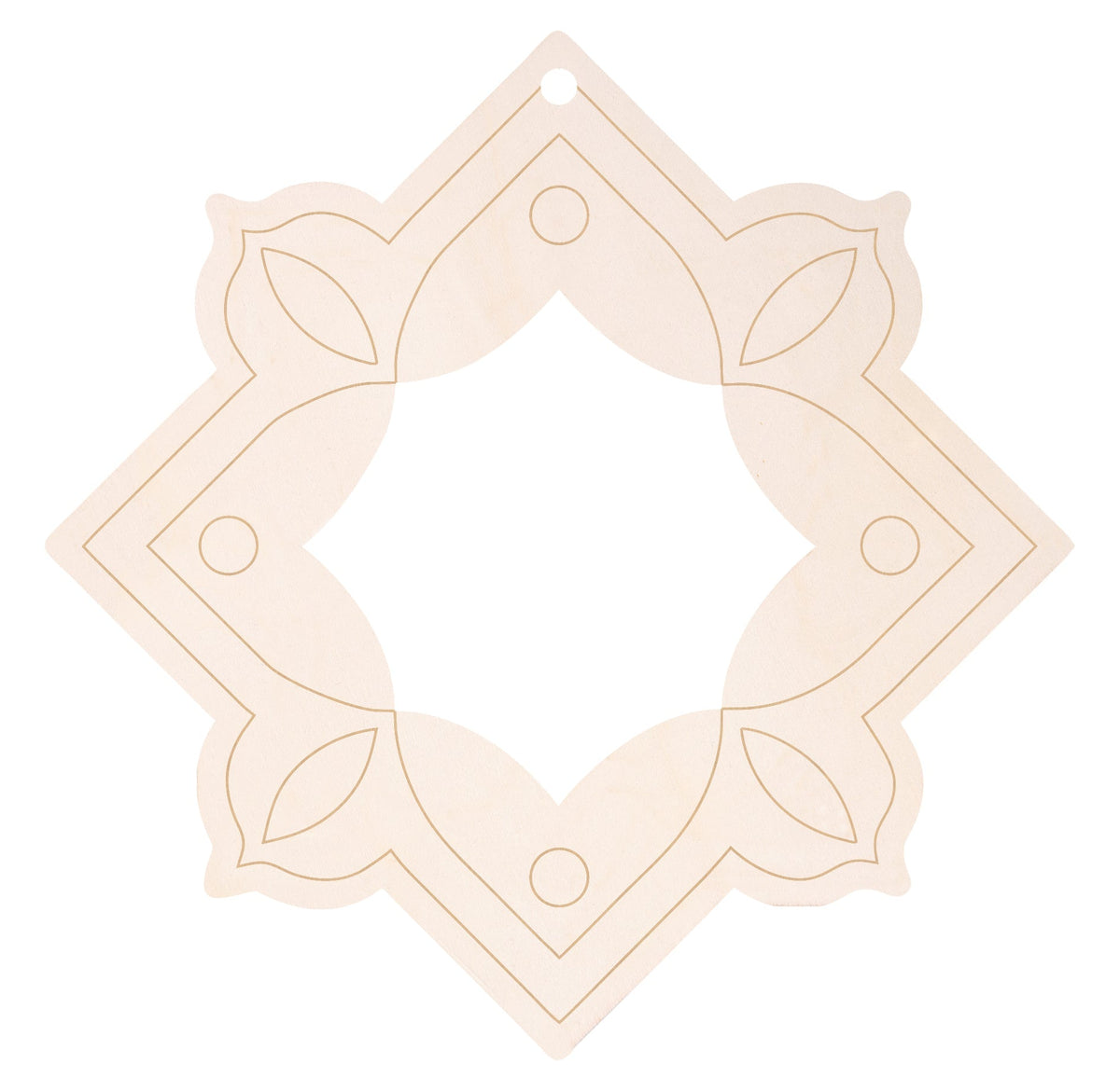 Zart Wooden Window Frames Pack of 24 16 x 16cm 3mm Plywood 4 Printed Designs