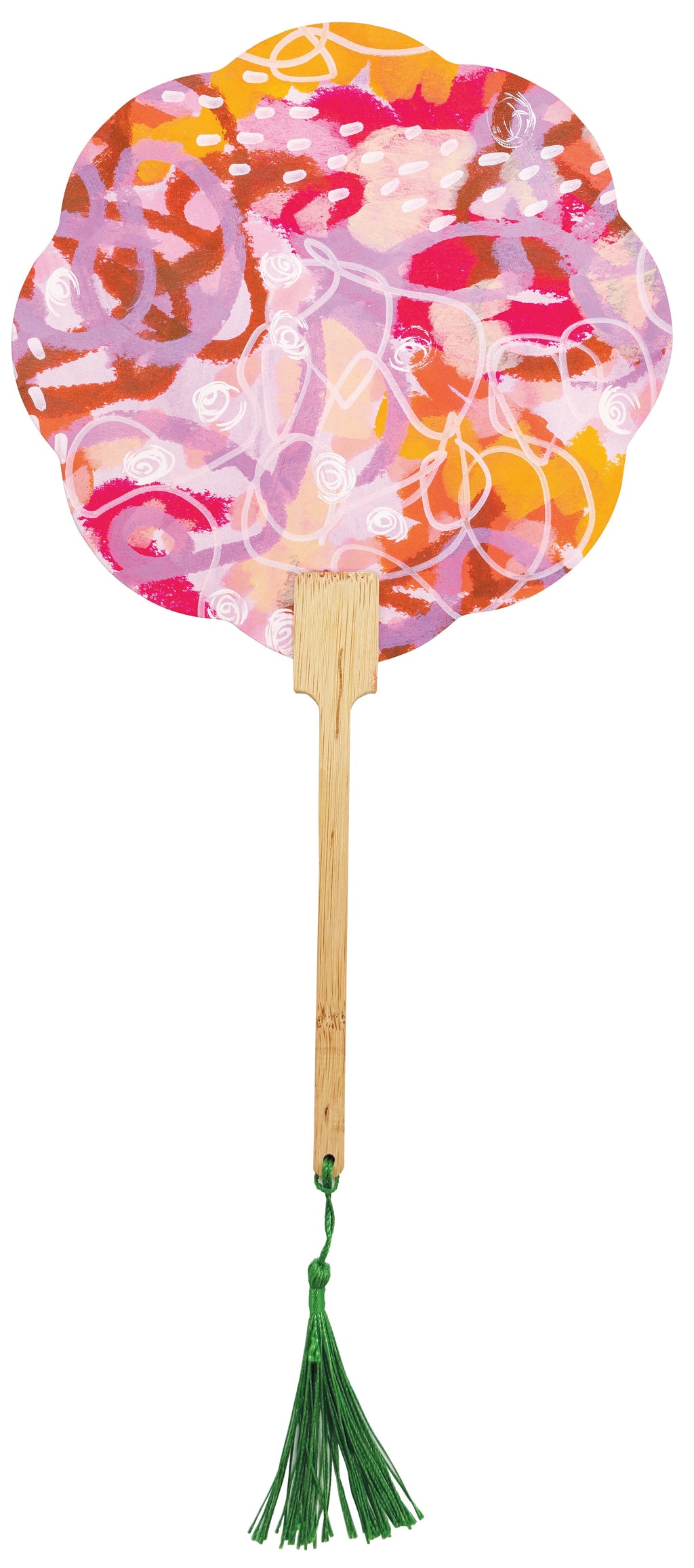 Zart Paddle Fans Pack of 10 19.5cm Blotting Card Paddle Bamboo Handle