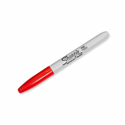 Sharpie Permanent Marker Fine Point Red Box of 12