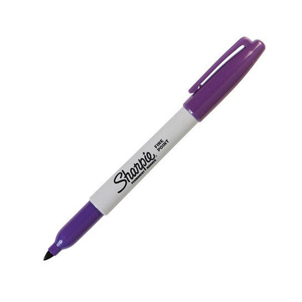 Sharpie Permanent Marker Fine Point Purple Pack of 12