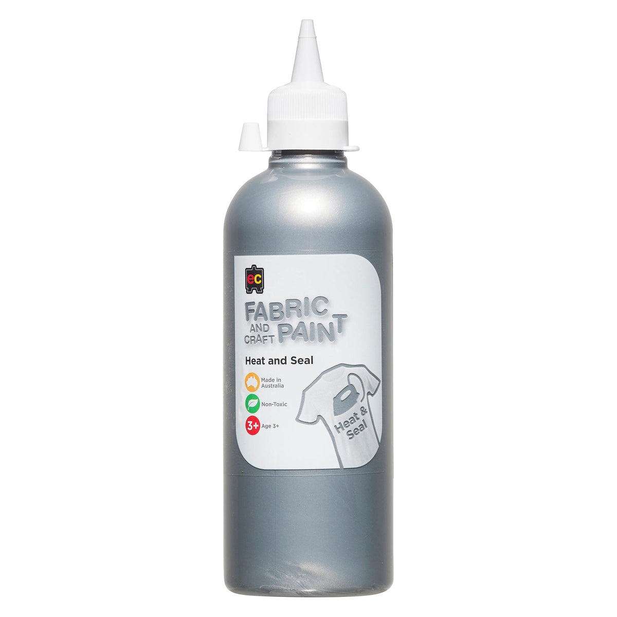 Fabric and Craft Paint 500ml Silver