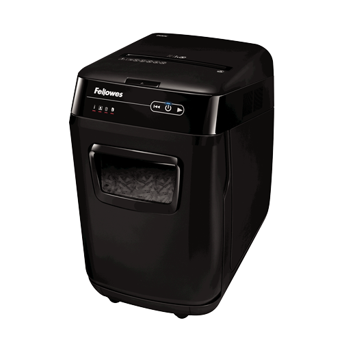 Fellowes AutoMax 200C Cross-Cut Auto-Feed Shredder 200 Sheet Tray DIN P-4