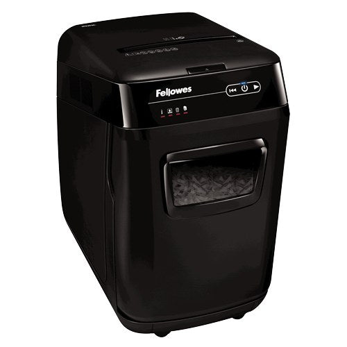 Fellowes AutoMax 200C Cross-Cut Auto-Feed Shredder 200 Sheet Tray DIN P-4