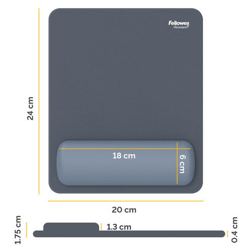 Fellowes Breyta Mouse Pad Wrist Rest Marine 200 x 240mm