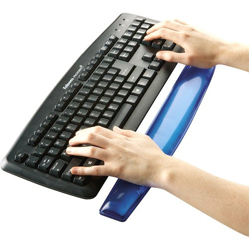 Fellowes Crystal Gel Keyboard Wrist Rest Blue 471.5mm