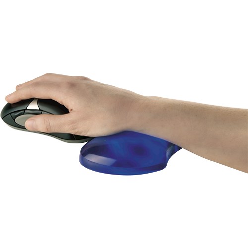 Fellowes Crystals Gel Flex Palm Rest Blue 122 x 88mm