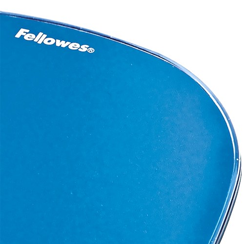 Fellowes Crystals Gel Mouse Pad Wrist Rest Blue