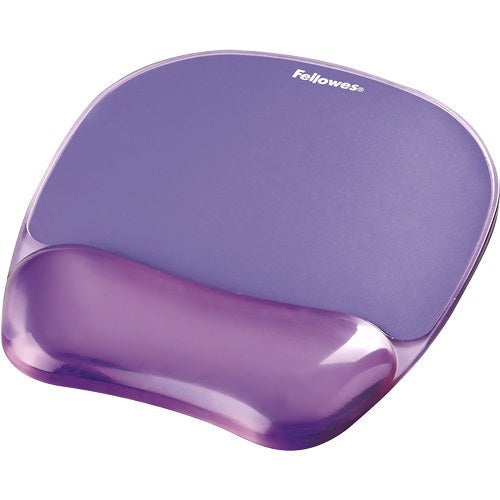 Fellowes Crystals Gel Mouse Pad Wrist Rest Purple