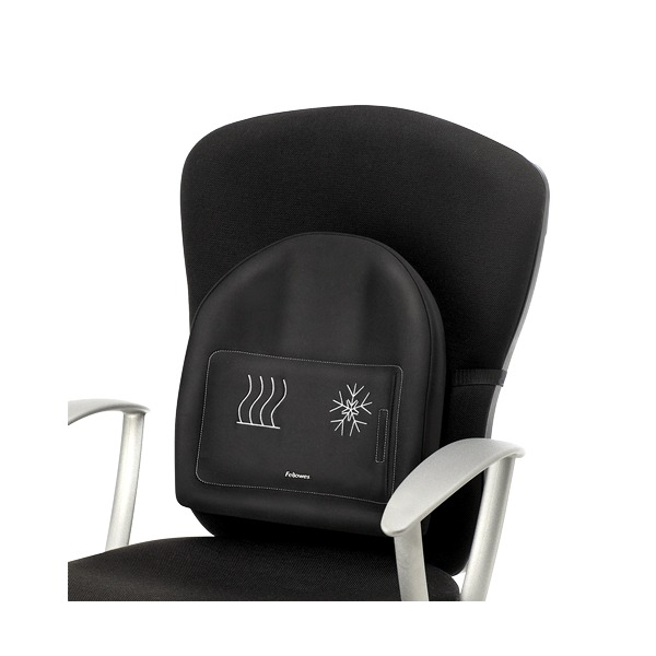 Fellowes Professional Series Heat and Soothe Back Support Black
