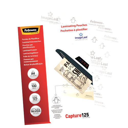 Fellowes ImageLast A4 125 Micron Laminating Pouches Pack of 100