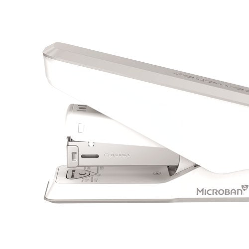 Fellowes LX840 Easypress Stapler with Microban 25 Sheets Half-Strip White