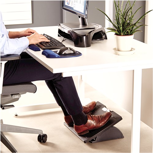 Fellowes Office Suites Microban Adjustable Footrest Black
