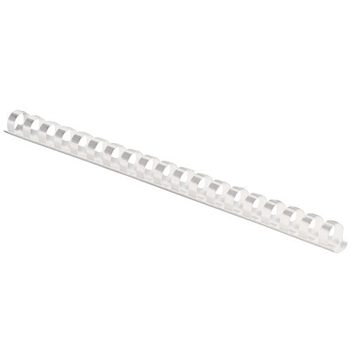 Fellowes Plastic Binding Combs 21 Ring 12mm Round White Pack 100