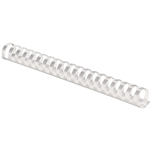 Fellowes Plastic Binding Combs 21 Ring 25mm Round White Pack 50