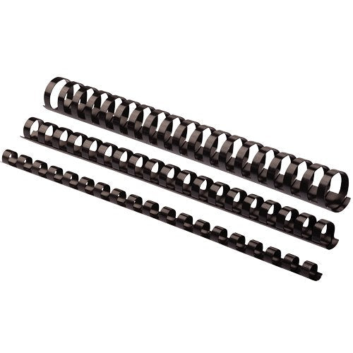 Fellowes Plastic Binding Combs 21 Ring 32mm Oval Black Pack 50