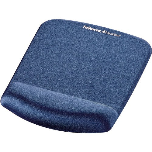 Fellowes PlushTouch Mouse Pad Wrist Rest Blue