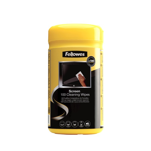 Fellowes Screen Cleaning Wipes Tub 100