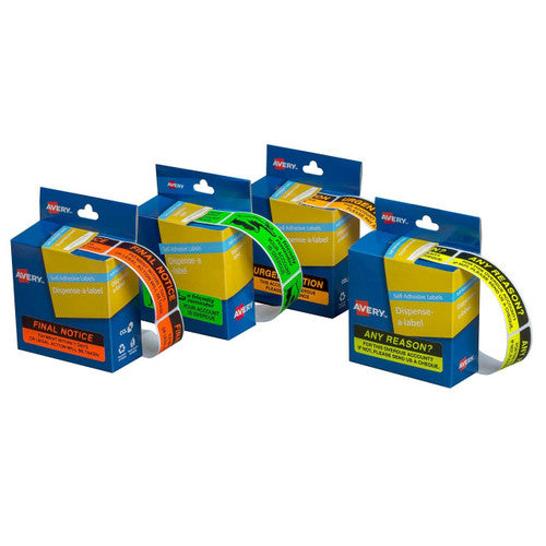 Avery Friendly Reminder Dispenser Labels 64 x 19mm Pack 125