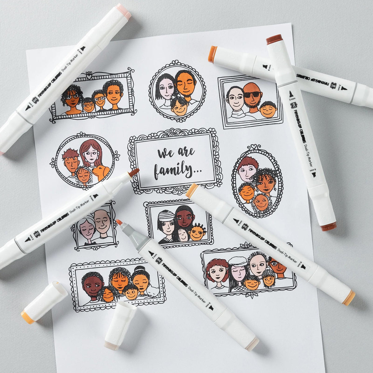 Friendship Colours Dual-Tip Markers Set of 12