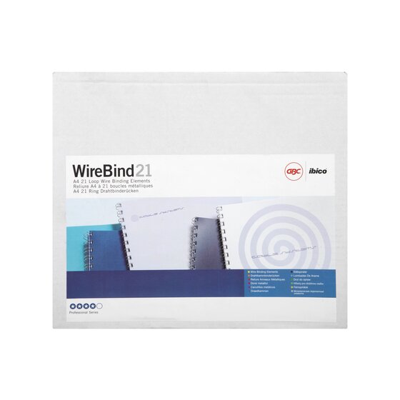 GBC Binding Wire 21 Loop 12mm Black Pack of 100