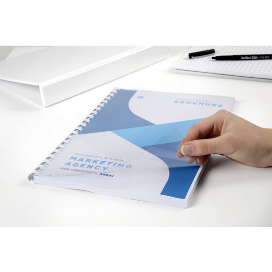 GBC Binding Cover A4 Clear 150 Micron Pack of 25