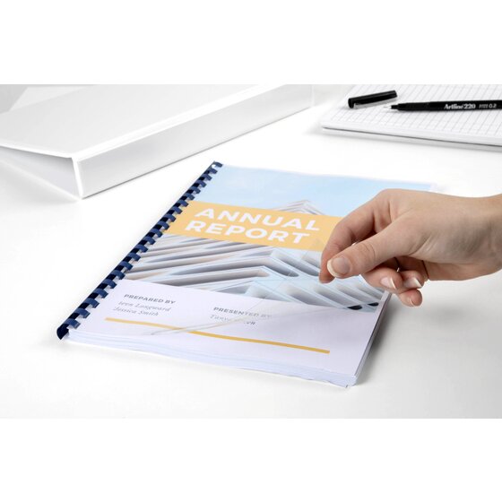 GBC Binding Cover A4 Clear 250 Micron Pack of 100