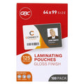 GBC Laminating Pouches 64 x 99mm 125 Micron Pack 100