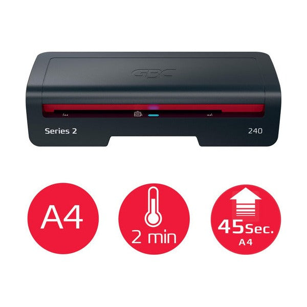 GBC Laminator 240 Home Office A4 Black Red