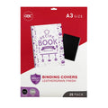 GBC Binding Cover A3 Leathergrain Black Pack of 25