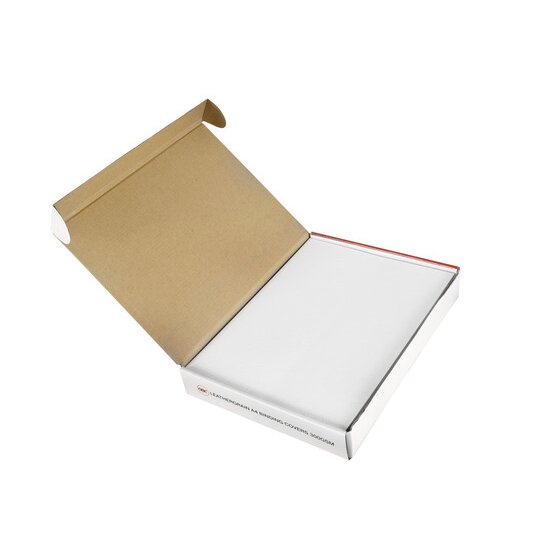 GBC Binding Cover A4 Leathergrain White Pack of 100