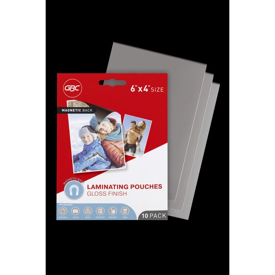 GBC Laminating Pouches Photo 175 Micron Pack 10 Magnetic