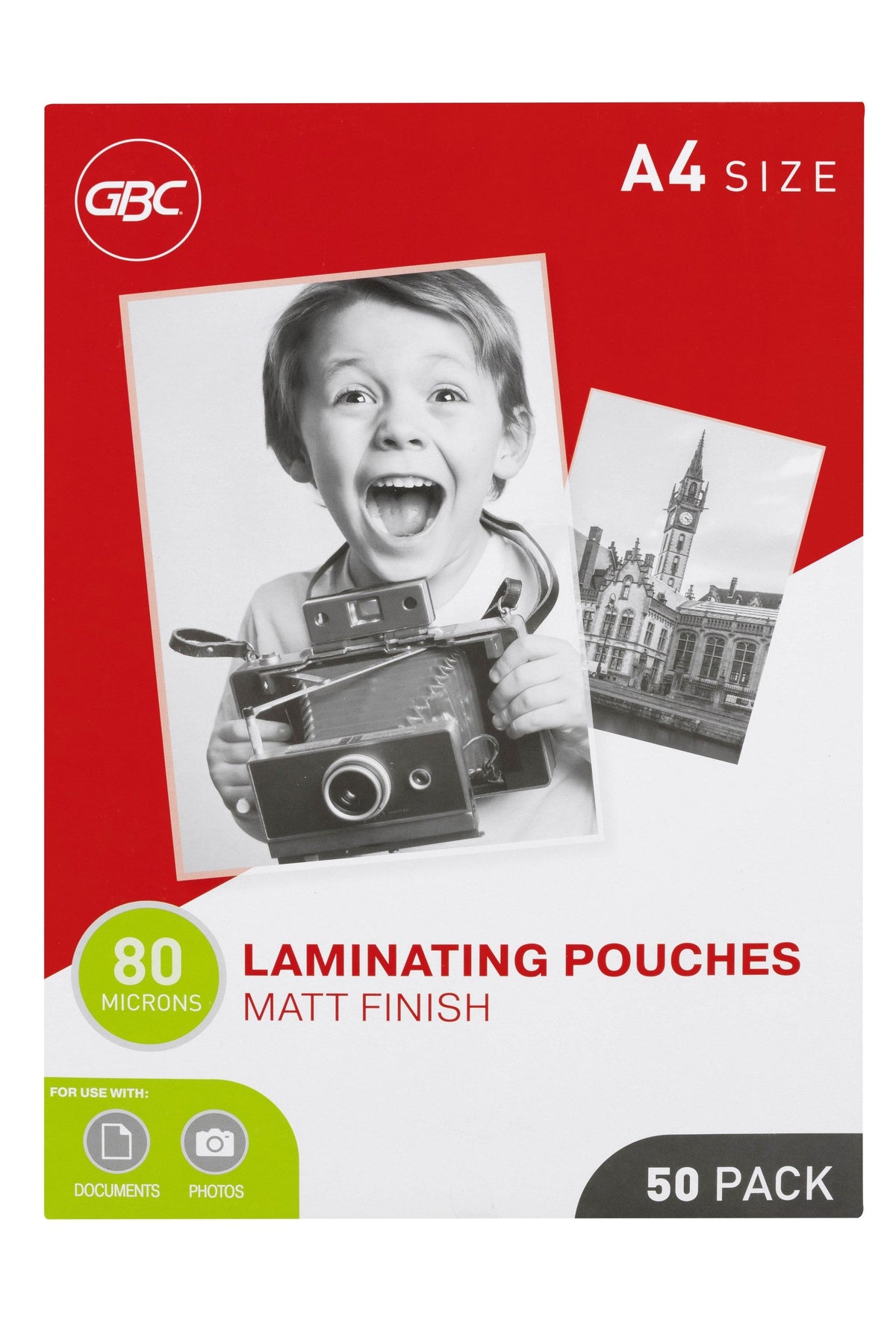 GBC Laminating Pouches A4 80 Micron Pack 50 Matt