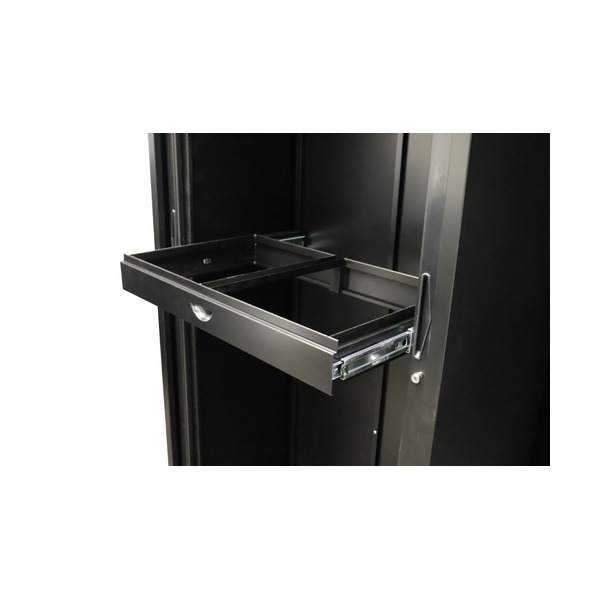 Rapidline Roll Out File Frame Only Black for Go Tambour Door Cupboard 900mm W