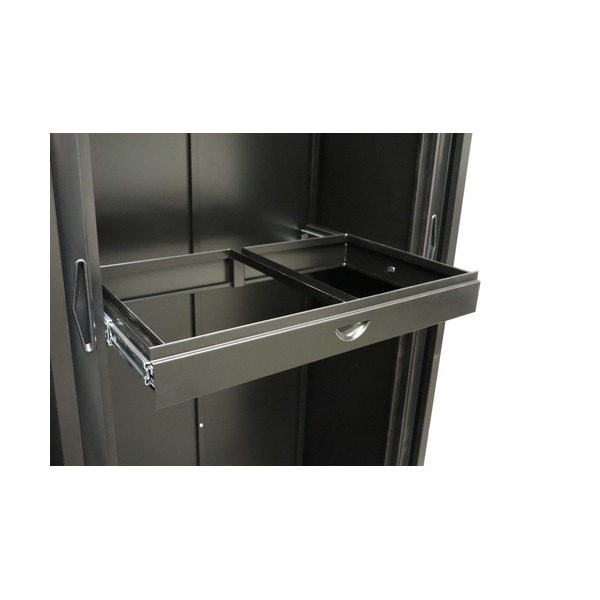 Rapidline Roll Out File Frame Only Black for Go Tambour Door Cupboard 1200mm W