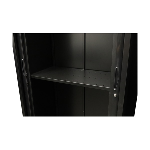 Rapidline Slotted Shelf Only Black for Go Tambour Door Cupboard 900mm W