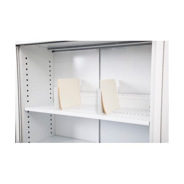 Rapidline Slotted Shelf Only White for Go Tambour Door Cupboard 900mm W