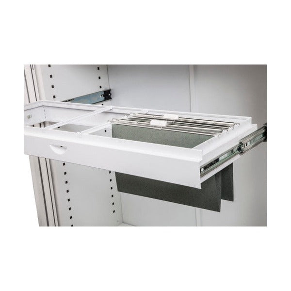 Rapidline Roll Out File Frame Only White for Go Tambour Door Cupboard 900mm W