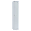 Rapidline Go 1 Door Steel Locker 380 x 455 x 1830mm Silver Grey