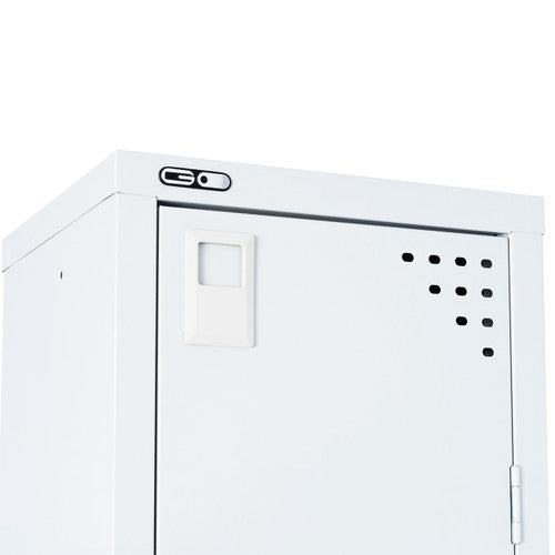 Rapidline Go 1 Door Steel Locker 380 x 455 x 1830mm Silver Grey