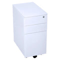 Rapidline Go Slimline Steel Mobile Pedestal 3 Drawer White China