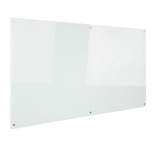 Rapidline Glass Writing Board with Chrome Fittings 2100 x 15 x 1200mm