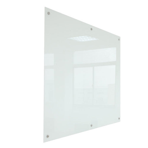 Rapidline Glass Writing Board with Chrome Fittings 900 x 15 x 600mm