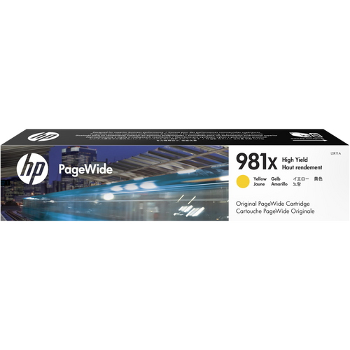 HP 981X High Yield Original PageWide Cartridge Yellow 10000 Pages